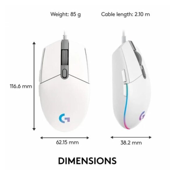 LOGITECH G102 WHITE