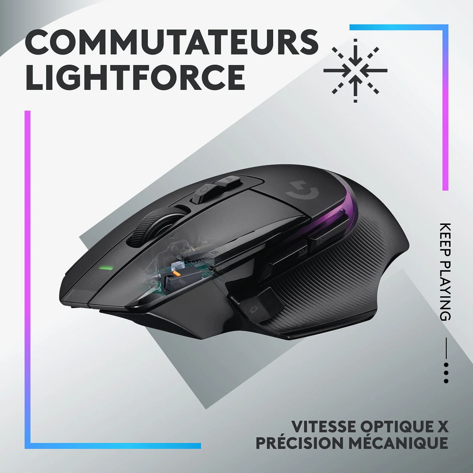 LOGITECH G502 X PLUS LIGHTSPEED RGB WIRELESS GAMING MOUSE BLACK - Image 2