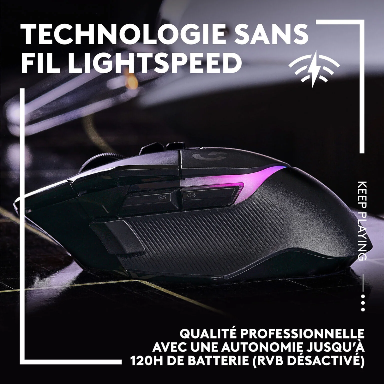 LOGITECH G502 X PLUS LIGHTSPEED RGB WIRELESS GAMING MOUSE BLACK - Image 4
